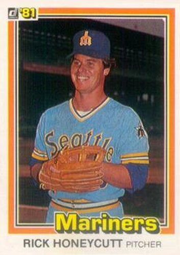 #46 Rick Honeycutt - Seattle Mariners - 1981 Donruss Baseball