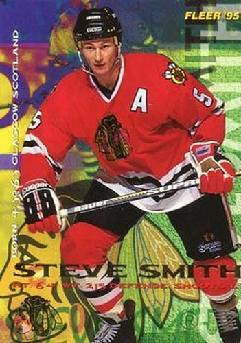 #46 Steve Smith - Chicago Blackhawks - 1994-95 Fleer Hockey