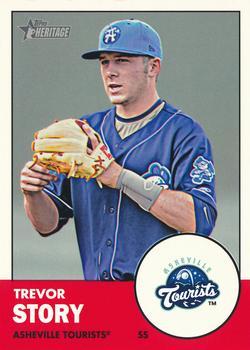 #46 Trevor Story - Asheville Tourists - 2012 Topps Heritage Minor League Baseball