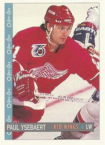 #46 Paul Ysebaert - Detroit Red Wings - 1992-93 O-Pee-Chee Hockey