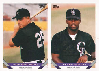 #746 Mark Strittmatter / Lamarr Rogers - Colorado Rockies - 1993 Topps Baseball
