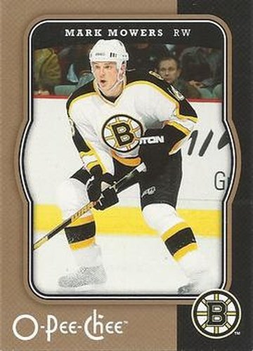 #46 Mark Mowers - Boston Bruins - 2007-08 O-Pee-Chee Hockey