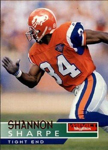 #46 Shannon Sharpe - Denver Broncos - 1995 SkyBox Impact Football