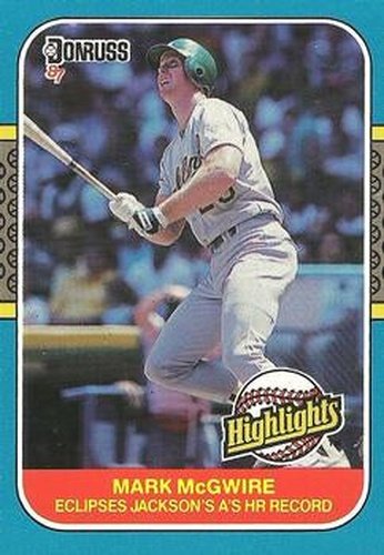 #46 Mark McGwire - Oakland Athletics - 1987 Donruss Highlights Baseball