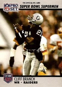 #46 Cliff Branch - Oakland Raiders / Los Angeles Raiders - 1990-91 Pro Set Super Bowl XXV Silver Anniversary Football