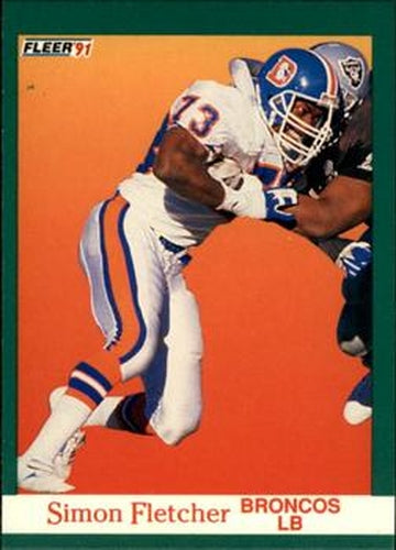 #46 Simon Fletcher - Denver Broncos - 1991 Fleer Football