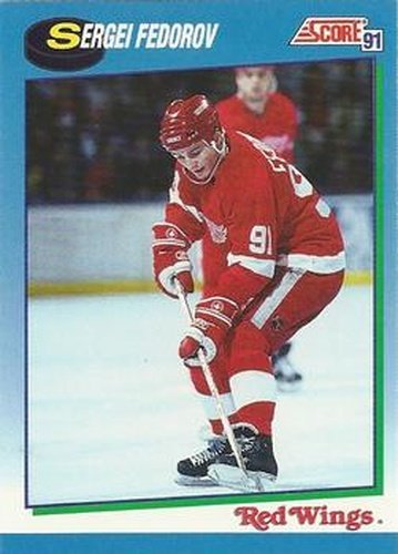 #470 Sergei Fedorov - Detroit Red Wings - 1991-92 Score Canadian Hockey
