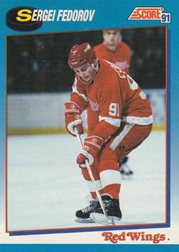 #470 Sergei Fedorov - Detroit Red Wings - 1991-92 Score Canadian Bilingual Hockey