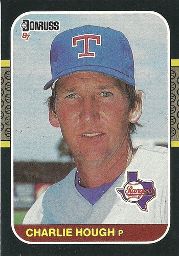 #470 Charlie Hough - Texas Rangers - 1987 Donruss Baseball