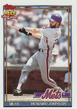 #470 Howard Johnson - New York Mets - 1991 Topps Baseball