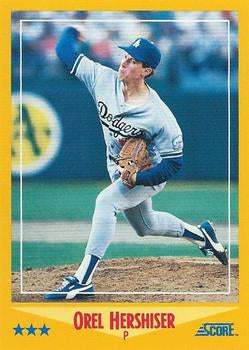 #470 Orel Hershiser - Los Angeles Dodgers - 1988 Score Baseball