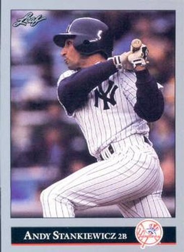 #470 Andy Stankiewicz - New York Yankees - 1992 Leaf Baseball