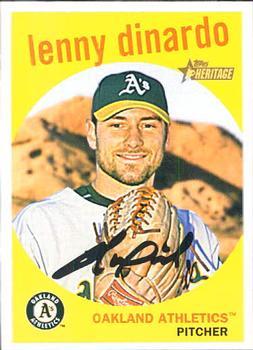 #470 Lenny DiNardo - Oakland Athletics - 2008 Topps Heritage Baseball