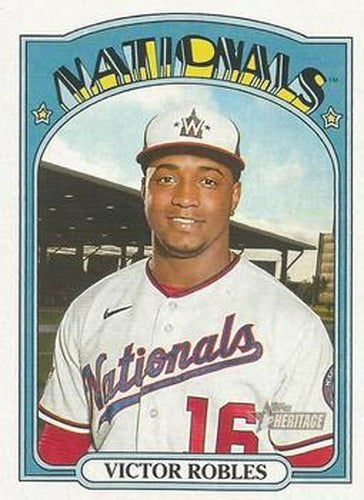 #470 Victor Robles - Washington Nationals - 2021 Topps Heritage Baseball
