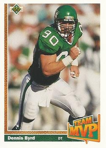 #470 Dennis Byrd - New York Jets - 1991 Upper Deck Football