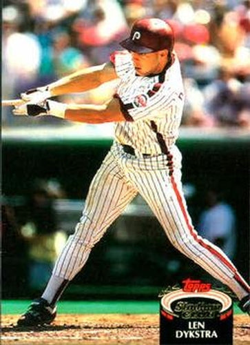 #470 Len Dykstra - Philadelphia Phillies - 1992 Stadium Club Baseball