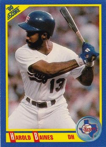 #470 Harold Baines - Texas Rangers - 1990 Score Baseball