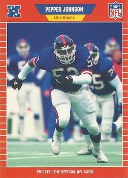 #470 Pepper Johnson - New York Giants - 1989 Pro Set Football