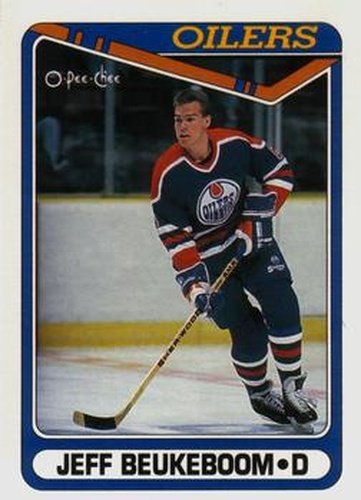 #471 Jeff Beukeboom - Edmonton Oilers - 1990-91 O-Pee-Chee Hockey