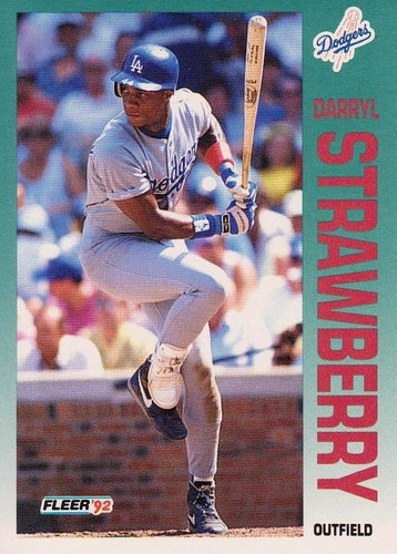 #471 Darryl Strawberry - Los Angeles Dodgers - 1992 Fleer Baseball