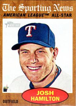 #471 Josh Hamilton - Texas Rangers - 2011 Topps Heritage Baseball