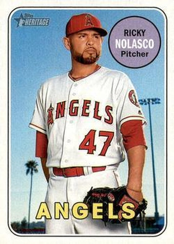 #471 Ricky Nolasco - Los Angeles Angels - 2018 Topps Heritage Baseball