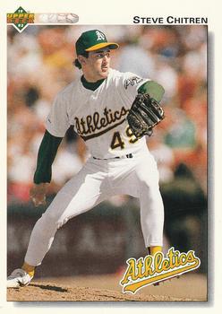 #471 Steve Chitren - Oakland Athletics - 1992 Upper Deck Baseball