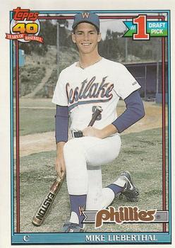 #471 Mike Lieberthal - Philadelphia Phillies - 1991 O-Pee-Chee Baseball