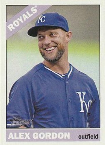 #471a Alex Gordon - Kansas City Royals - 2015 Topps Heritage Baseball