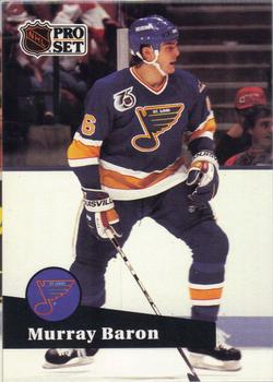 #472 Murray Baron - 1991-92 Pro Set Hockey