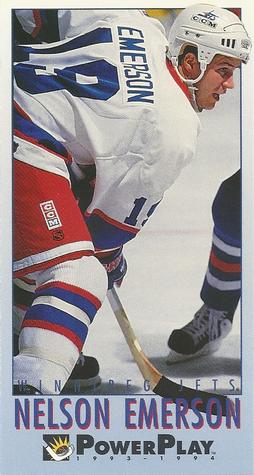 #472 Nelson Emerson - Winnipeg Jets - 1993-94 Fleer PowerPlay Hockey
