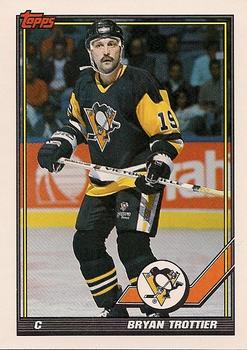 #472 Bryan Trottier - Pittsburgh Penguins - 1991-92 Topps Hockey