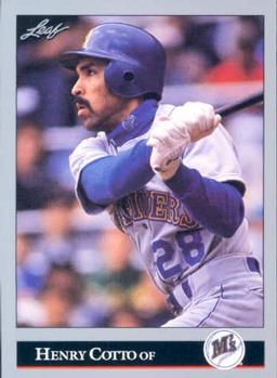 #472 Henry Cotto - Seattle Mariners - 1992 Leaf Baseball