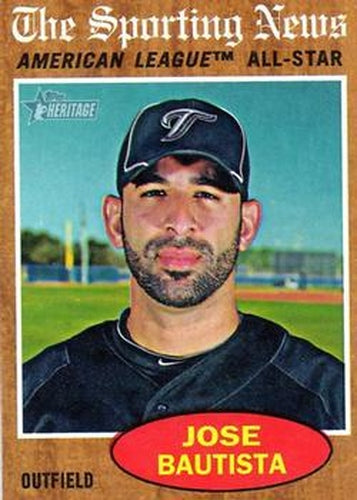 #472 Jose Bautista - Toronto Blue Jays - 2011 Topps Heritage Baseball