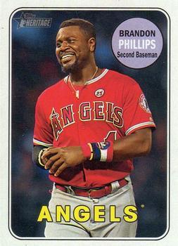 #472b Brandon Phillips - Los Angeles Angels - 2018 Topps Heritage Baseball