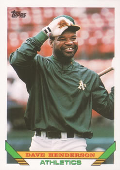 #473 Dave Henderson - Oakland Athletics - 1993 Topps Baseball