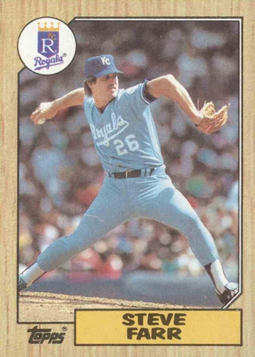 #473 Steve Farr - Kansas City Royals - 1987 Topps Baseball