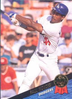 #473 Raul Mondesi - Los Angeles Dodgers - 1993 Leaf Baseball