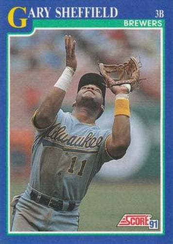 #473 Gary Sheffield - Milwaukee Brewers - 1991 Score Baseball