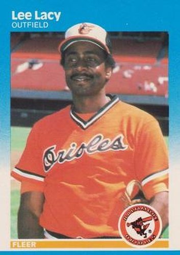 #473 Lee Lacy - Baltimore Orioles - 1987 Fleer Baseball