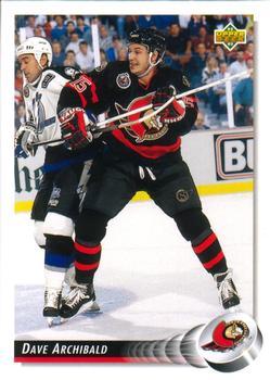 #473 Dave Archibald - Ottawa Senators - 1992-93 Upper Deck Hockey