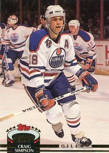 #473 Craig Simpson - Edmonton Oilers - 1992-93 Stadium Club Hockey