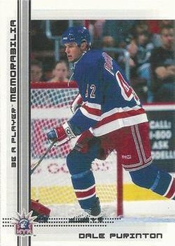 #473 Dale Purinton - New York Rangers - 2000-01 Be a Player Memorabilia Hockey
