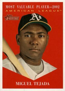 #473 Miguel Tejada - Oakland Athletics - 2010 Topps Heritage Baseball