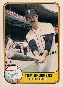 #473 Tom Brookens - Detroit Tigers - 1981 Fleer Baseball