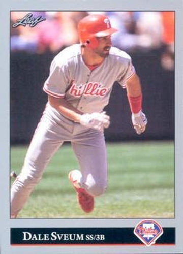 #473 Dale Sveum - Philadelphia Phillies - 1992 Leaf Baseball