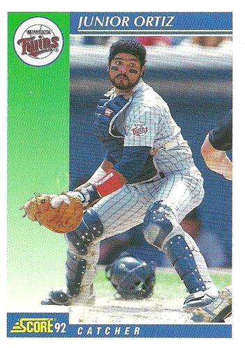 #473 Junior Ortiz - Minnesota Twins - 1992 Score Baseball