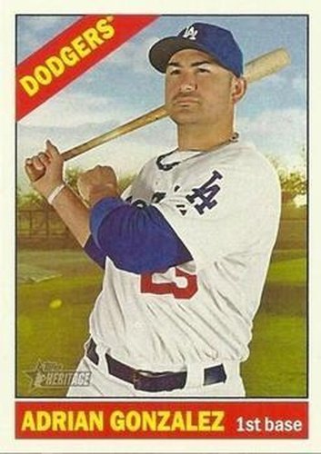 #473a Adrian Gonzalez - Los Angeles Dodgers - 2015 Topps Heritage Baseball