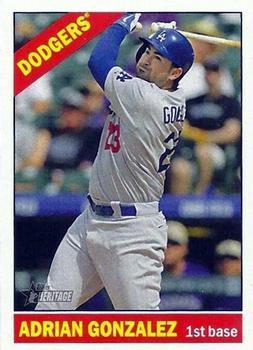 #473b Adrian Gonzalez - Los Angeles Dodgers - 2015 Topps Heritage Baseball