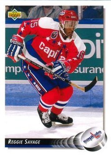 #474 Reggie Savage - Washington Capitals - 1992-93 Upper Deck Hockey